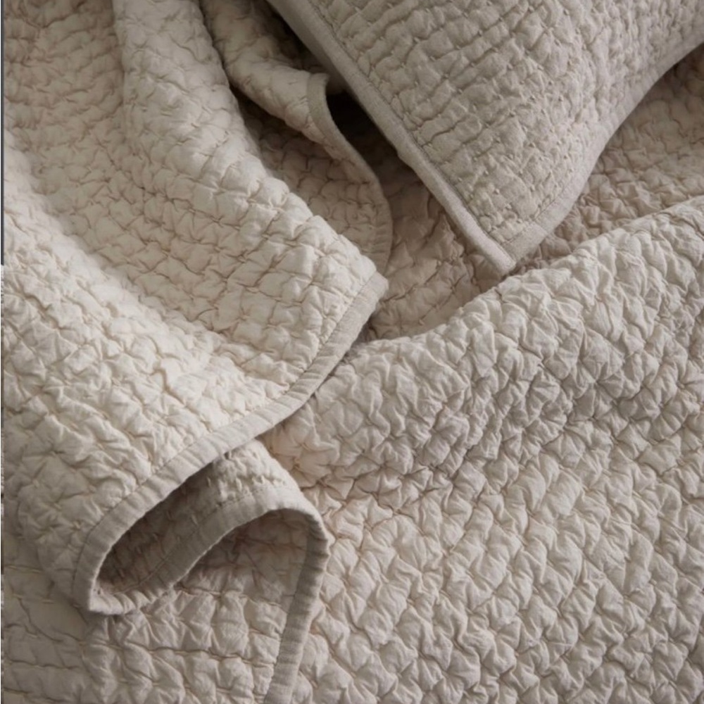Elegant Cream Quilted Bedding Set by quince